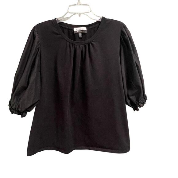 Eloquii Elements Size 22/24 Black Blouse Work Career Capsule Plus Curvy - Picture 1 of 3